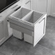 Hafele 502.77.523 Hailo US Cargo FF 21, Waste Bin Pull-Out, Light Gray, Face Frame Cabinets