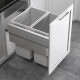 Hafele 502.77.533 Hailo US Cargo FL 21, Waste Bin Pull-Out, Light Gray, Full Access Cabinets