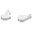 Hafele 545.29.980 End Caps for Cut-to-Size Tip-Out Tray, White, 102 L x 19 H x 60 W mm