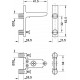 Hafele 552.31.954 Matrix Box Slim A, Front Fixing Bracket w/ Dowels, For Drawer Height 175 mm