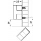 Hafele 553.62.700 Spacer for Matrix Box P Internal Drawer & Internal Pull Out, White