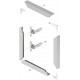 Hafele 563.25. Aluminum Door Frame Profile, Cut-To-Size, 21 x 23 mm, Length - 2.5 m