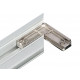Hafele 563.25.910 Corner Connector for Aluminum Door Frame Profiles, Nickel Finish, 2 Screws