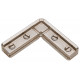 Hafele 563.25.912 Corner Connector for Aluminum Door Frame Profiles, Nickel-Plated, 4 Screws