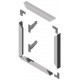 Hafele 563.25.912 Corner Connector for Aluminum Door Frame Profiles, Nickel-Plated, 4 Screws