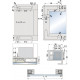 Hafele 563.54.990 Corner Conector Set for Aluminum Frame Profile
