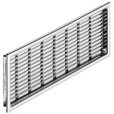 Hafele 571.54.248 Air Ventilation Grill w/ Oval Recess, Chrome-Plated, 230 x 68 mm