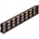 Hafele 571.77.107 Ventilation Trims w/ Fixing Clips & Louvres, Plastic, Brown, 65 x 458 mm