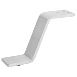 Hafele 634.84. Furniture Foot S-Curve w/o Height Adjustment, with Plate & Felt Glide, Steel