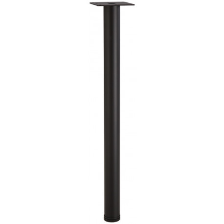 Hafele 635.68. E-Leg, Steel, Black, 50 Dia x 710 H mm
