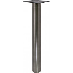 Hafele 635.70. Table Leg, Round, Steel, Black Powder-Coated