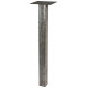 Hafele 635.70. Table Leg, Industrial Angle Iron, Steel, Black