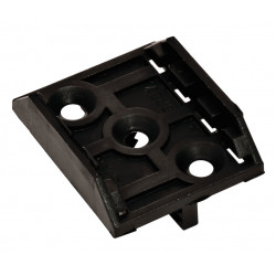 Hafele 637.19. Adapter for Plinth Clips for 28 mm Dia Shaft, Plastic, Black