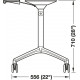 Hafele 642.90.350 Vertical Tubes, Folding Table Legs
