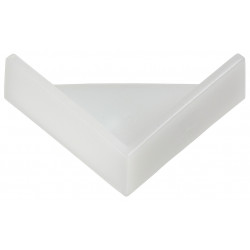 Hafele 650.09.703 Corner Protector w/ Floor-Guide Bump, Plastic, White