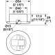 Hafele 661.04. Roller-Mini Swivel Caster for Press Fitting in 40 mm Dia Hole w/o Brake, Plastic, Black