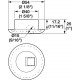 Hafele 661.04.327 Roller-Mini Caster for Press Fitting in 40 mm Dia Hole, Glide/Swivel, Plastic, Black