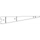 Hafele 774.25.703 182 Series Bracket for 82 Series Standards, Steel, White, Length - 10.5"