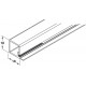 Hafele 793.05. Smartcube, Shelf System Rails w/ Support On One Side, Aluminum