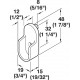 Hafele 803 Oval Wardrobe Tube Support w/ Dowels, Zinc Die-Cast