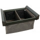 Hafele 807.77. Tag Engage, Divided Deep Drawer, Aluminum/Fabric, 8.93" H x 13.89" D