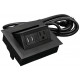 Hafele 822.09. Hide-A-Dock Power/Data Station, 1 AC Outlet, 130 D x 111 W x 60 H mm