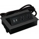 Hafele 822.09. Hide-A-Dock Power/Data Station, 2 AC Outlet, 168 D x 111 W x 60 H mm