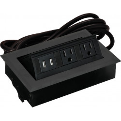 Hafele 822.09. Hide-A-Dock Power/Data Station, 2 AC Outlet, 168 D x 111 W x 60 H mm