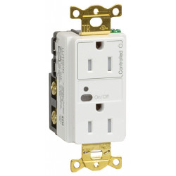 Hafele 822.53. Lutron Wireless Outlet, 120 V, 15 AMP, Plastic, White, 119 D x 75 W x 45 H mm