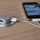 Hafele 822.64.033 Pop-Up USB Charging Center, 2 Charging Ports, Plastic, 93 D x 66 W x 66 H
