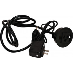 Hafele 822.99.350 Charging Grommet, 120 V Socket, 1 USB 2.0 A