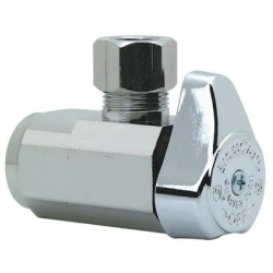 Brass Craft G2R15X Chrome Angle Stop Valve, 3/8-In. x 3/8-In.