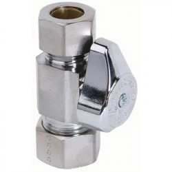 Brass Craft G2CR34X CD Chrome Straight Stop Valve, 5/8 x 1/2-In.