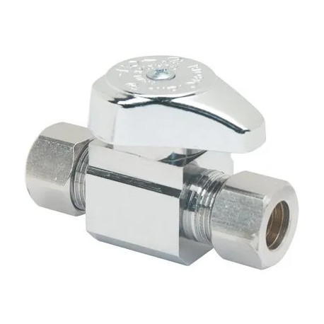 Brass Craft Service Parts G2CR11X CD Compression Outlet, Straight Valve, Chrome, 3/8-In. OD Compression x 3/8-In. OD