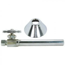 Brass Craft Service Parts CS41BX C1 Chrome Straight Sweat Stop Valve, 5/8 x 3/8-In. With 5-In. Extension Tube