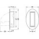 Hafele 844.76.001 Wardrobe Hook for Folding, Stainless Steel, Satin Brushed, 38 W x 60 D mm