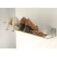 Hafele 892.12.906 Shoe Rack for Mounting to Wall or Wall Rail, Steel, Chrome Plated, 460-750 mm