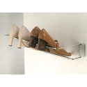 Hafele 892.12.906 Shoe Rack for Mounting to Wall or Wall Rail, Steel, Chrome Plated, 460-750 mm