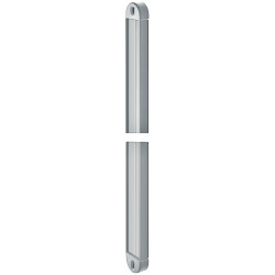 Hafele 892.12.990 Wall Track for Shoe Rack, Aluminum, Silver, 44"