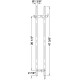 Hafele 902.01.000 Locking Ladder Pull, 160-HC, Stainless Steel, Satin