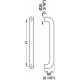 Hafele 903.00. Startec, Pull Handle, Model PH 2113, Stainless Steel, Matt, Dia - 30 mm