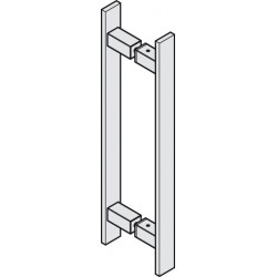 Hafele 903.03.960 Door Pull Handle, Back-to-Back, Stainless Steel, Matt, Length - 400 mm