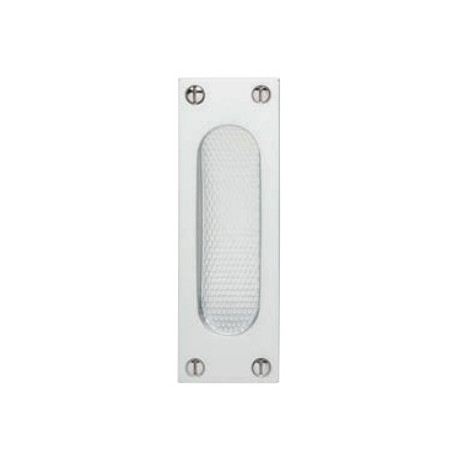 Hafele 904.01.301 Flush Pull for Wooden Sliding Doors w/o Hole, Aluminum, Anodized Silver, 120 x 40 mm