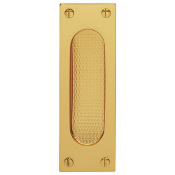 Hafele 904.01.321 Flush Pull for Wooden Sliding Doors Prepped for Profile Cylinder, Aluminum, Silver, 120 x 40 mm