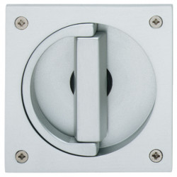 Hafele 904.06.301 Flush Pull for Wooden Sliding Doors, Aluminum, Silver, 90 W x 90 D mm