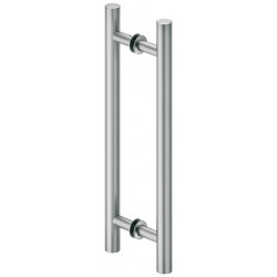 Hafele 905.01. Flush Pull Handle for Sliding Doors, Aluminum, Two-Sided, Round, CTC - 300 mm