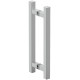 Hafele 905.01. Flush Pull Handle for Sliding Doors, Aluminum, Two-Sided, Square, CTC - 300 mm
