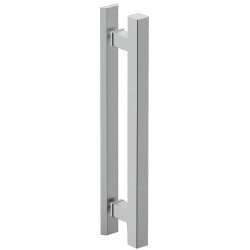 Hafele 905.01. Flush Pull Handle for Sliding Doors, Aluminum, One-Sided, Square, CTC - 300 mm