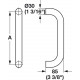 Hafele 908.01. Pull Handle, Hewi, 550, Polyamide, Dia - 30 mm, CTC - 173 mm