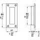 Hafele 910.37.035 Flush Pull for Sliding Doors, 68.5 mm Recess, 89 x 41 mm, Polished